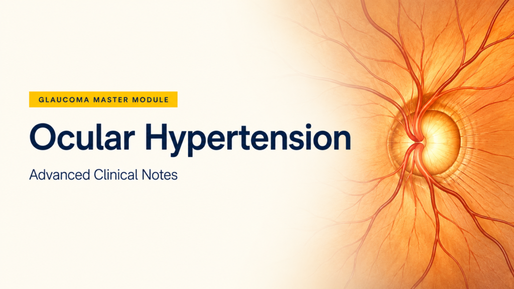 Ocular hypertension advanced clinical notes optic nerve illustration
